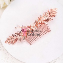 Accesoriu elegant pentru decor par AP011OO Bronz cu cristale si perle